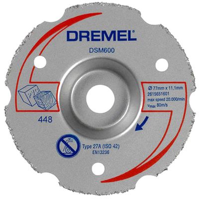 Dremel DSM600 Multipurpose Flush Cutting Wheel for DSM20 77mm Pack of 1