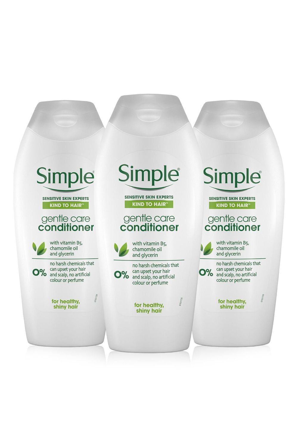 Simple Women's Kind to Hair Gentle Care 'Conditioner', 3pk x 400ml in White - Image 1