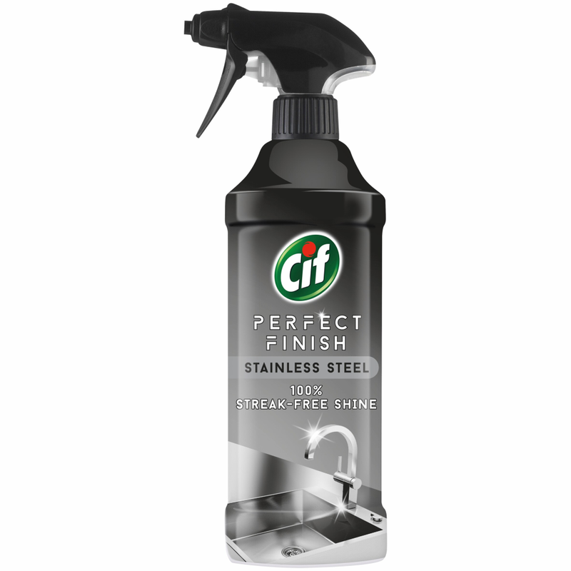 Cif Perfect Finish Stainless Steel Streak-Free Shine Polish Spray, 435ml - Buy 2 / 870ml - Image 1
