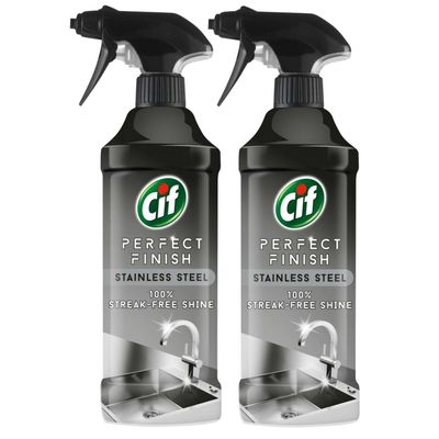 Cif Perfect Finish Stainless Steel Streak-Free Shine Polish Spray, 435ml - Buy 2 / 870ml - Thumbnail 2