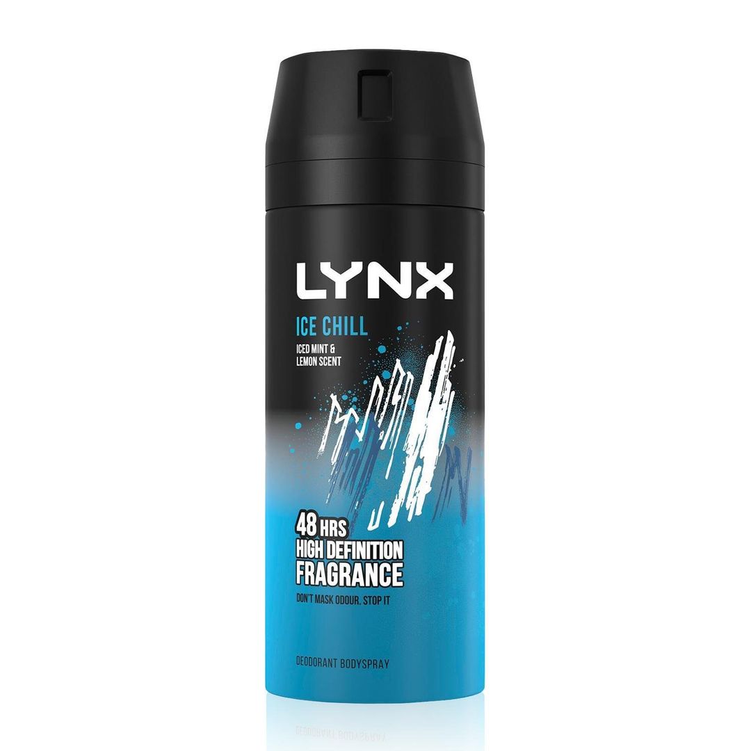 Lynx Ice Chill Body Spray 48H High Definition Iced Mint & Lemon 150ml, 18 Pack - 5cm - Image 1