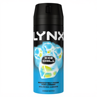 Lynx Ice Chill Body Spray 48H High Definition Iced Mint & Lemon 150ml, 18 Pack - 5cm - Thumbnail 2
