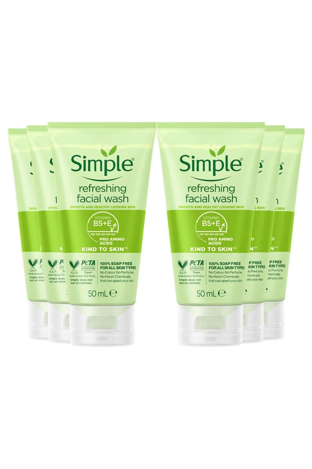 Simple Kind to Skin Soap Free Refreshing Facial Gel Wash, 50ml - Buy 1 / 1 - Image 1