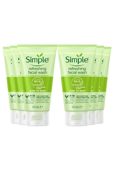 Simple Kind to Skin Soap Free Refreshing Facial Gel Wash, 50ml - Buy 1 / 1