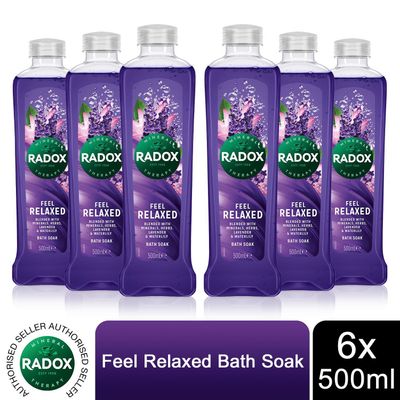 Radox Nature Inspired Fragrance Bath Soak, Feel Relaxed, 6 Pack, 500ml - Buy 6 - Thumbnail 2