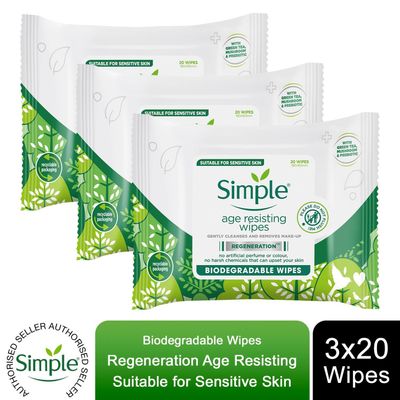 Simple Regeneration Age-Resisting Cleansing Wipes - Buy 3 - Thumbnail 2