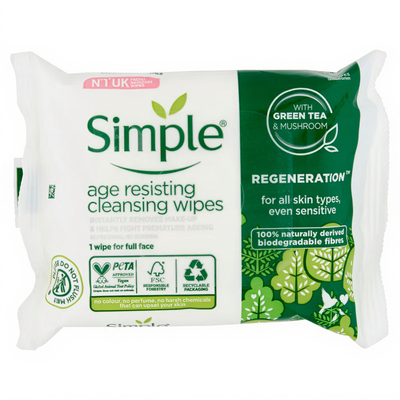 Simple Regeneration Age-Resisting Cleansing Wipes - Buy 3