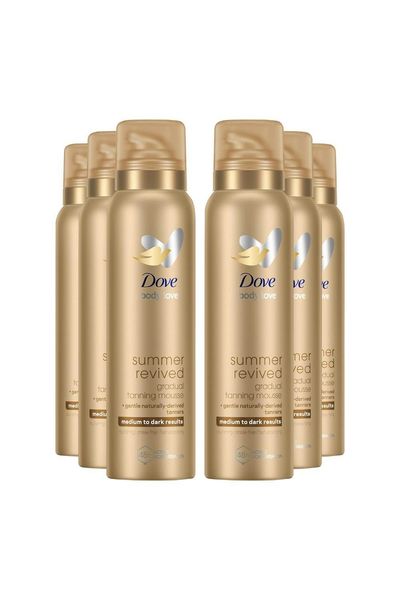 Dove Women's Derma Spa Self Tan 'Body Mousse', 6x150ml in Gold