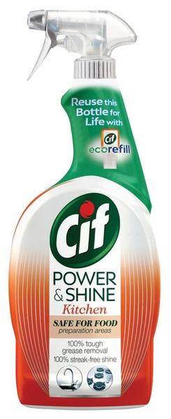 Cif Power and Shine Kitchen Surface Grease Removal Spray, 700ml - Buy 2 / 1400ml