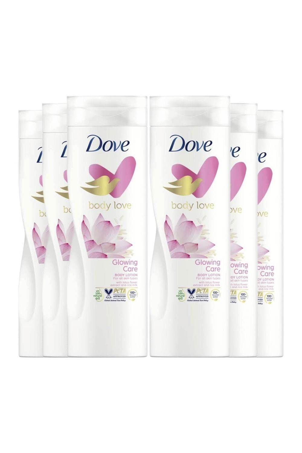 Dove Nourishing Body Lotion with Lotus Flower Extract and RiceMilk 3x400ml - White - Image 1