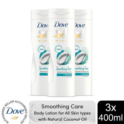 Dove Nourishing Secrets Body Lotion with Coconut Oil and Almond Milk, 3x400ml - White - Thumbnail 2