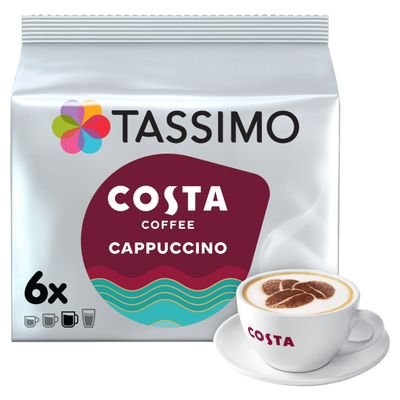 Tassimo Costa Cappuccino Coffee Pods x6 - Thumbnail 2