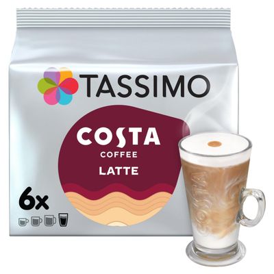 Tassimo Costa Latte Coffee Pods x6 - Thumbnail 2