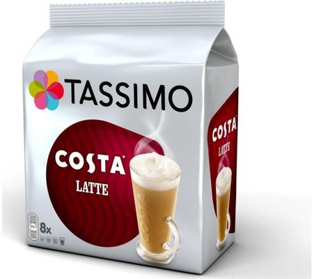 Tassimo Costa Latte Coffee 16 Pods x5 Pack of 80 4056534