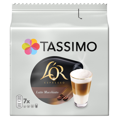 Tassimo L'OR Latte Macchiato Coffee Pods x7