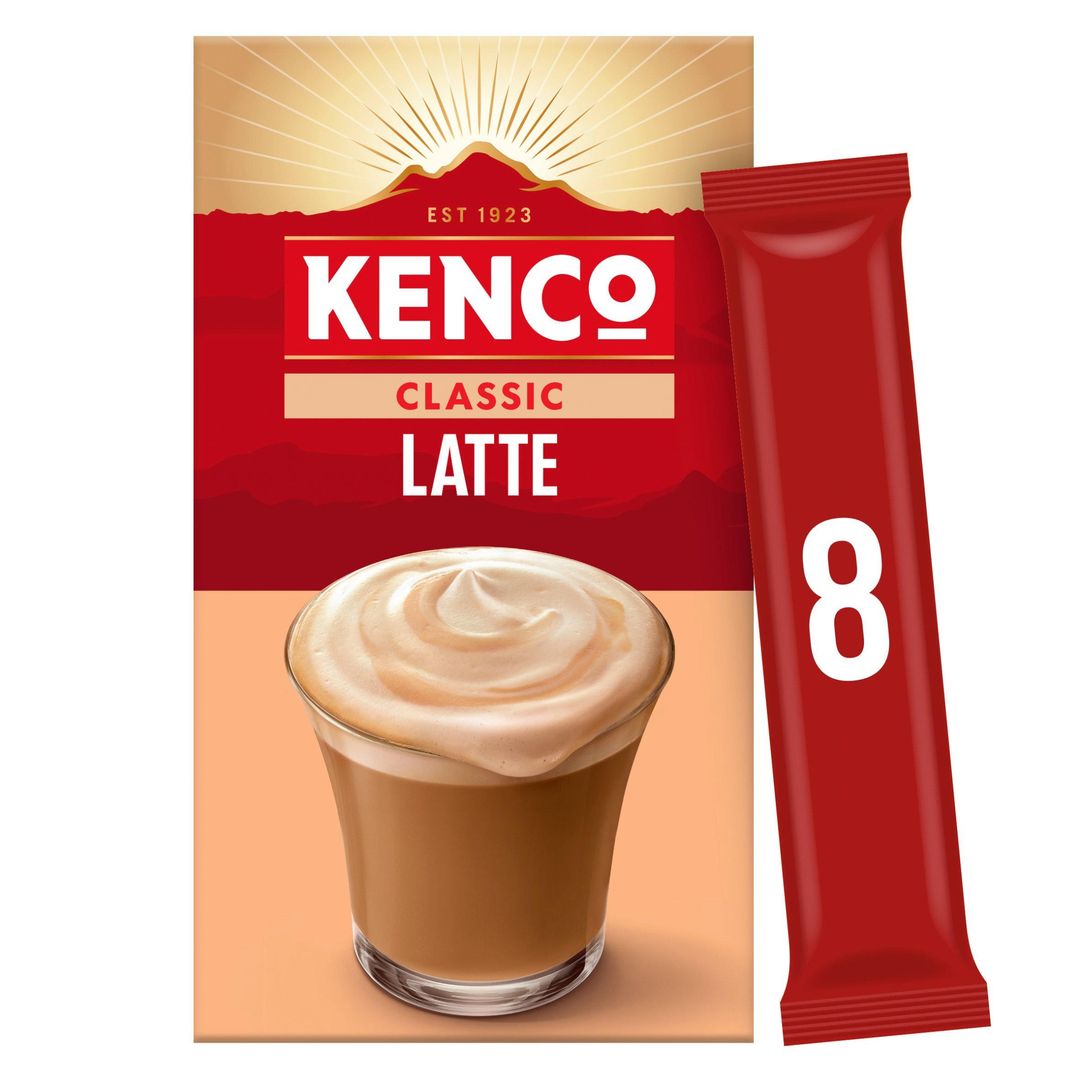 Kenco Latte Instant Coffee Sachets x8 - Image 1