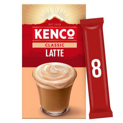 Kenco Latte Instant Coffee Sachets x8