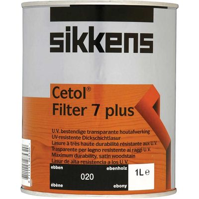 Sikkens 5085917 Cetol Filter 7 Plus Translucent Woodstain Ebony 1 Litre