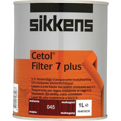 Sikkens 5085935 Cetol Filter 7 Plus Translucent Woodstain Mahogany 1 Litre