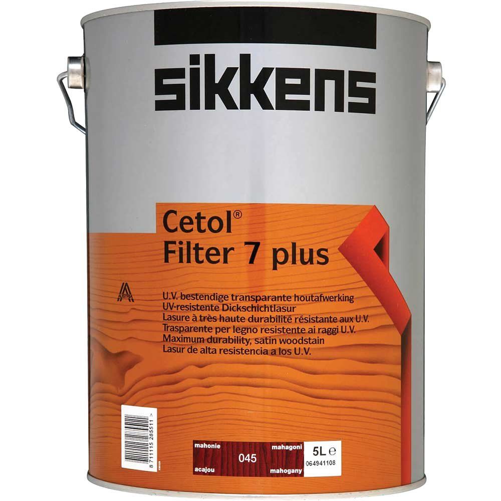 Sikkens 5085937 Cetol Filter 7 Plus Translucent Woodstain Mahogany 5 Litre - Image 1