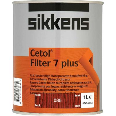 Sikkens 5085976 Cetol Filter 7 Plus Translucent Woodstain Teak 1 Litre