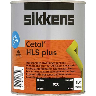 Sikkens 5085945 Cetol Hls Plus Translucent Woodstain Ebony 1 Litre