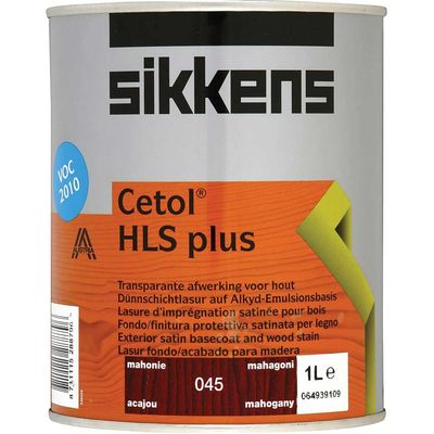 Sikkens 5085965 Cetol Hls Plus Translucent Woodstain Mahogany 1 Litre