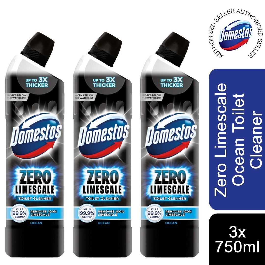 Domestos Zero Limescale Ocean Antibacterial Toilet Gel - Buy 3 / 3 - Image 1