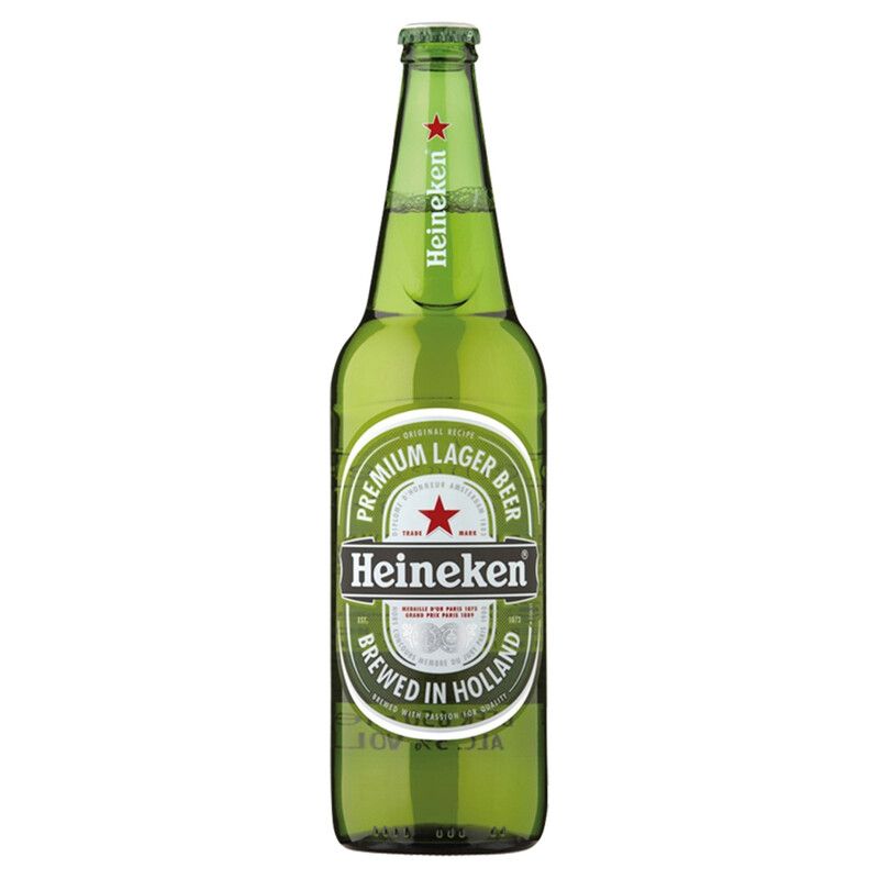 Heineken Original Premium Lager Beer 5% ABV Large Bottle 650ml - Image 1