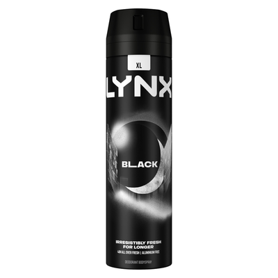 Lynx Aerosol Body Spray Black 200 ml