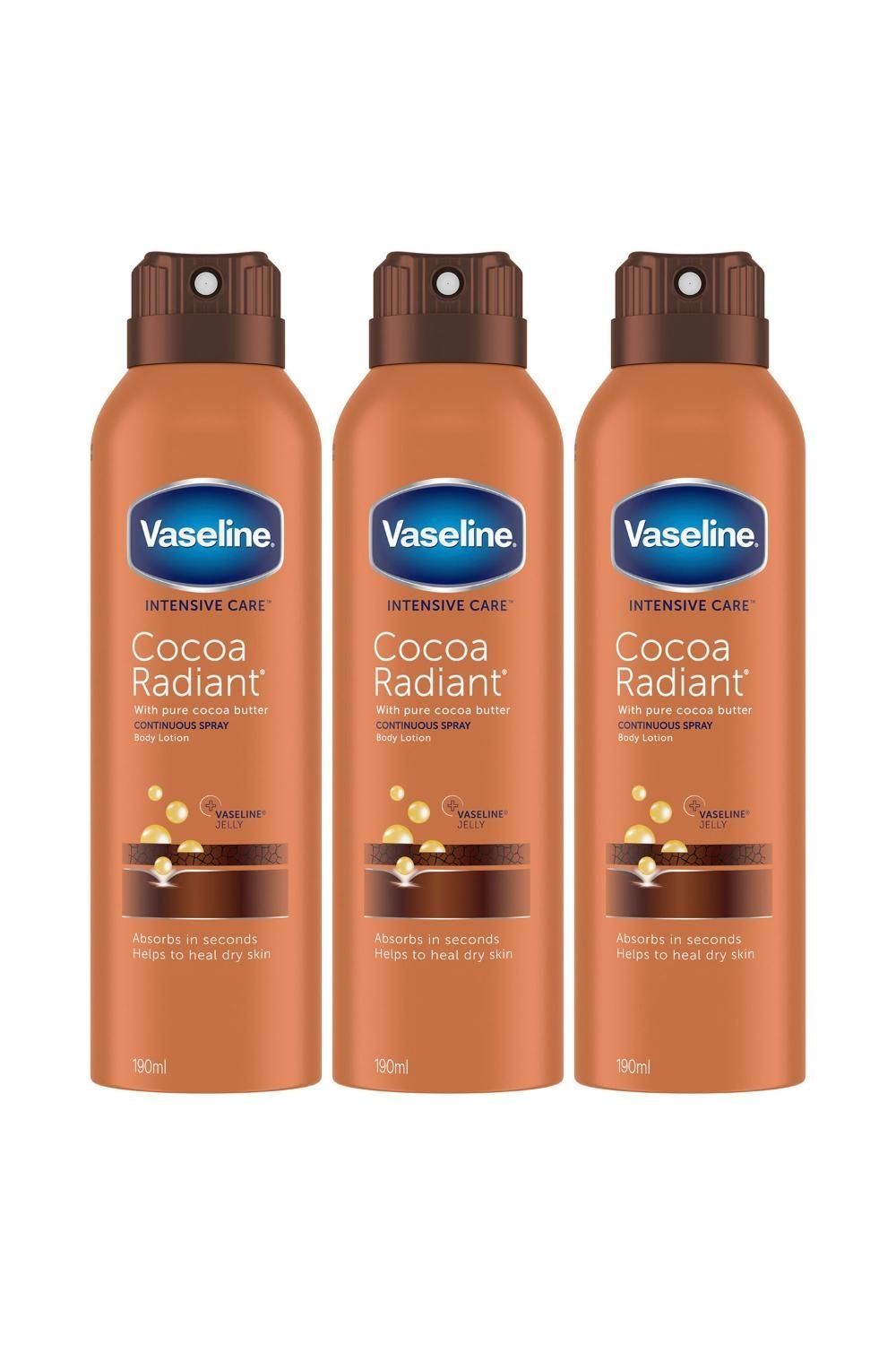 Vaseline Intensive Care Spray Moisturiser Cocoa Radiant, 190ml - Buy 6 / 6 - Image 1