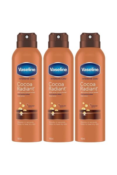 Vaseline Intensive Care Spray Moisturiser Cocoa Radiant, 190ml - Buy 6 / 6
