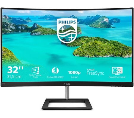 Philips E Line 322E1C/00 computer monitor 80 cm (31.5") 1920 x 1080 pixels Full HD LCD Black