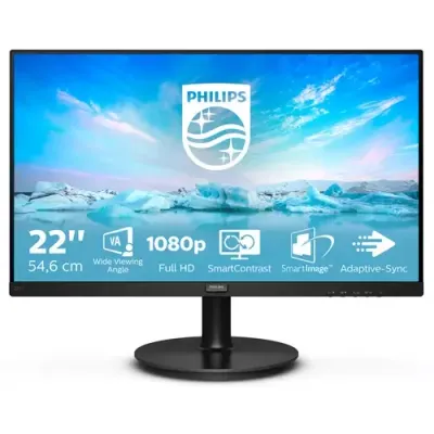 Philips V Line 221V8/00 computer monitor 54.6 cm (21.5") 1920 x 1080 pixels Full HD LED Black - Thumbnail 2