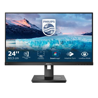 Philips S Line 242S1AE computer monitor 60.5 cm (23.8") 1920 x 1080 pixels Full HD LED Black