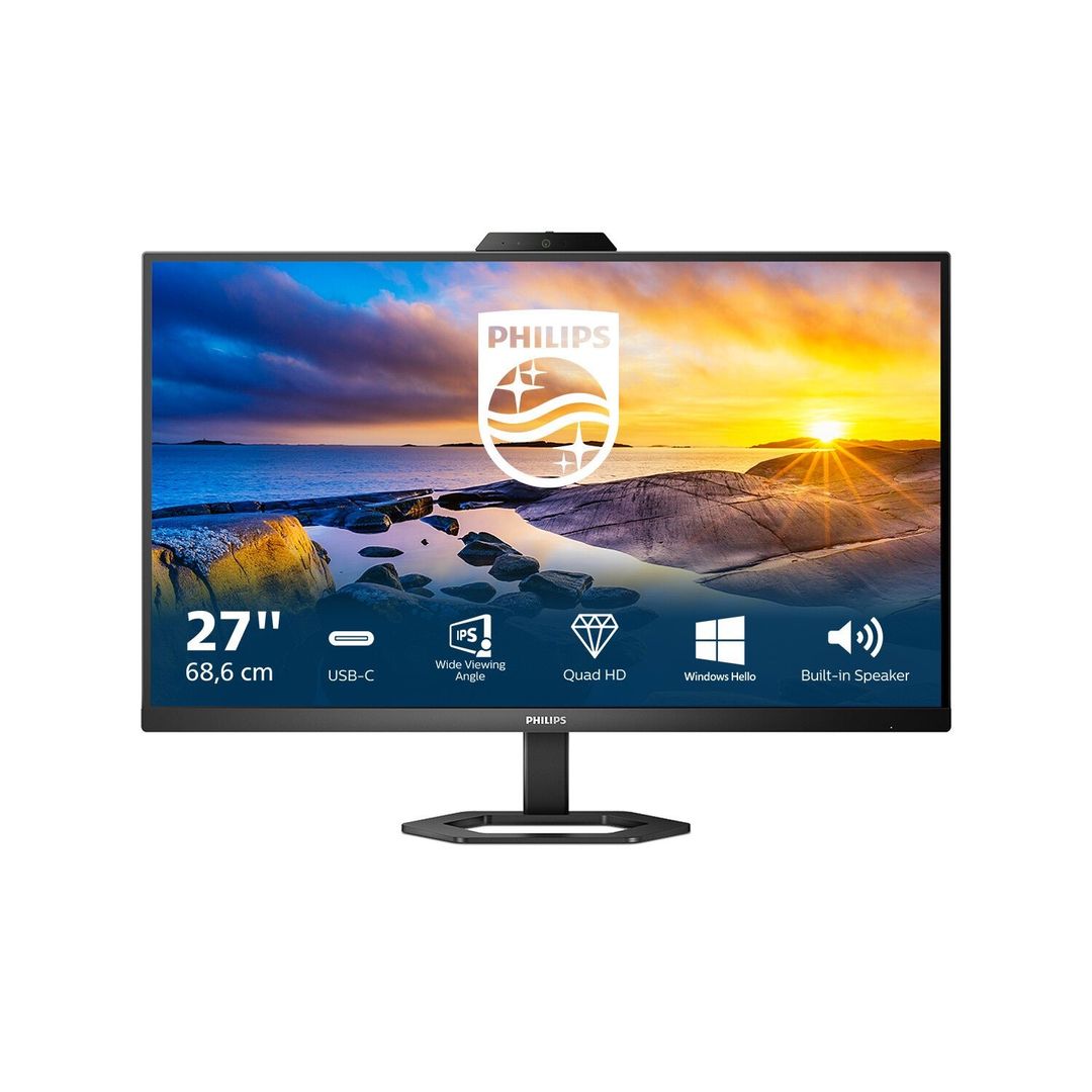 PHILIPS 27E1N5600HE/00 Quad HD 27" IPS WLED Monitor - Black, Black - Image 1