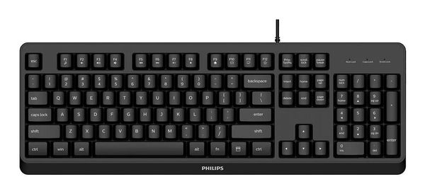Philips 2000 series SPK6207BL/40 keyboard Universal USB QWERTY English Black - Thumbnail 2