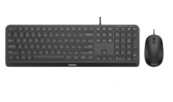 Philips 2000 series SPT6207B/40 keyboard Mouse included Universal USB QWERTY English Black - Thumbnail 2