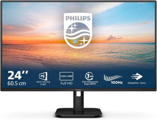 Philips 1000 series 24E1N1100A/00 computer monitor 60.5 cm (23.8") 1920 x 1080 pixels Full HD LCD Black