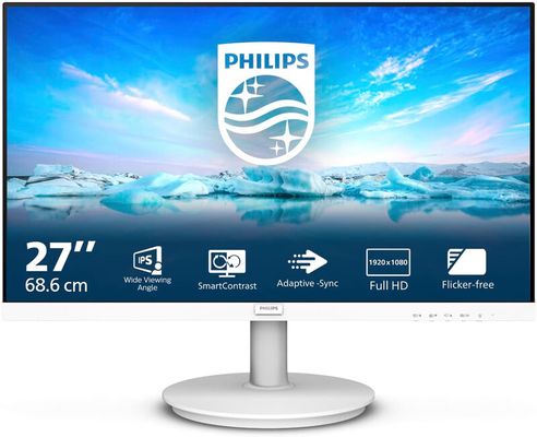 Philips V Line 271V8AW/00 computer monitor 68.6 cm (27") 1920 x 1080 pixels Full HD LCD White