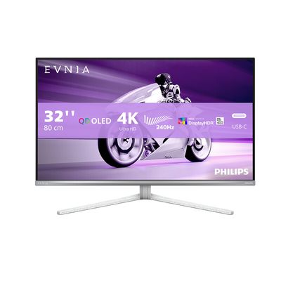 Philips Evnia 8000 32M2N8900/00 computer monitor 80 cm (31.5") 3840 x 2160 pixels 4K Ultra HD QD-OLED White - Thumbnail 2