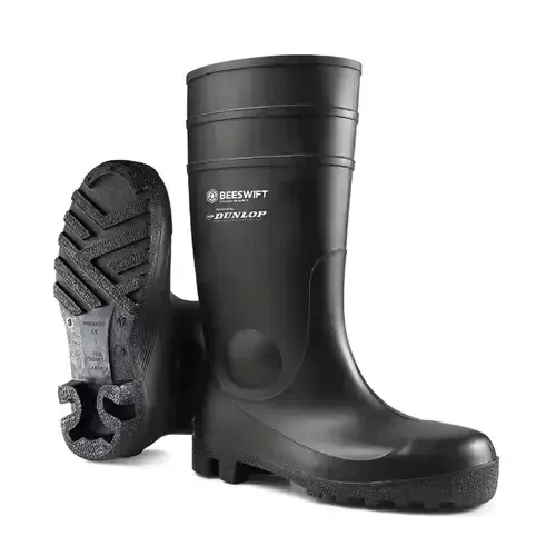 Dunlop Aston Safety Wellington Black 06 (One Pair) - ASTON06 - Image 1
