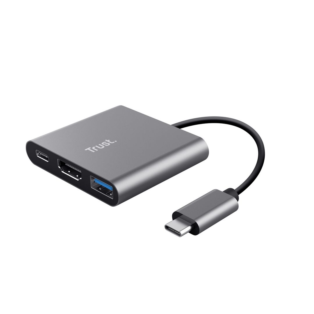 Trust Dalyx USB 3.2 Gen 1 (3.1 Gen 1) Type-C Aluminium Black - Image 1