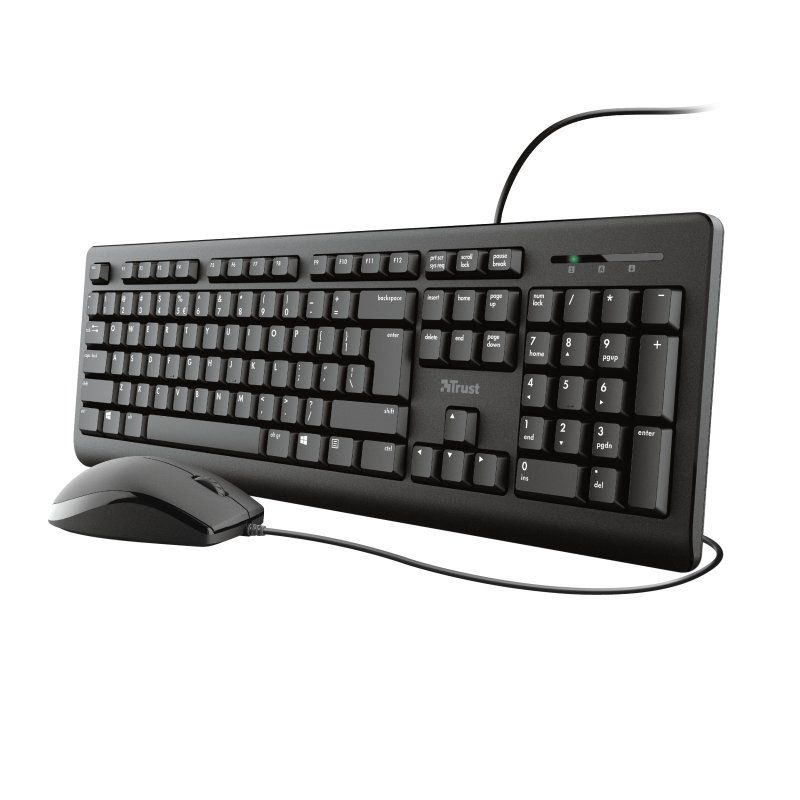Trust TKM-250 keyboard Mouse included Universal USB QWERTY UK English Black - Image 1