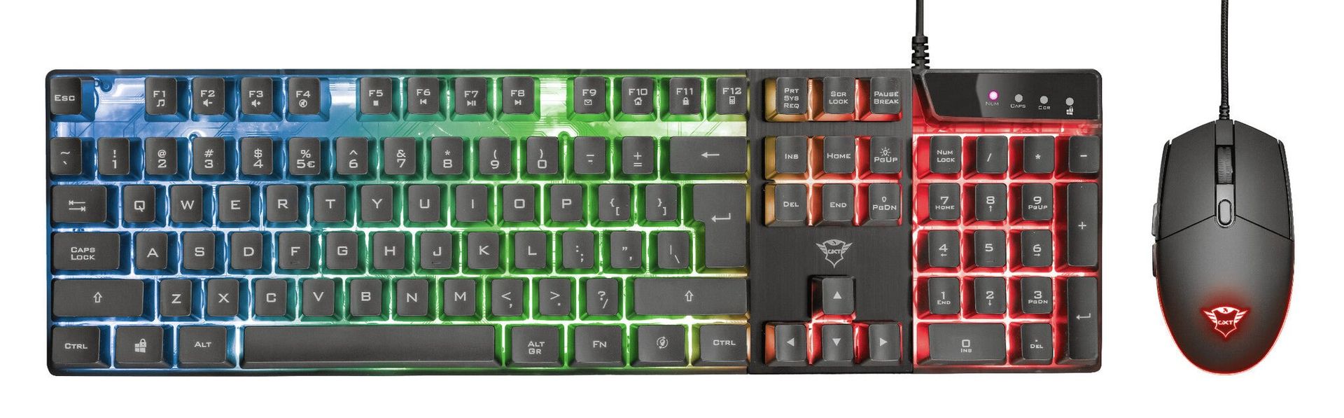 Trust GXT 838 Azor keyboard Mouse included Gaming USB QWERTY UK English Black - Image 1