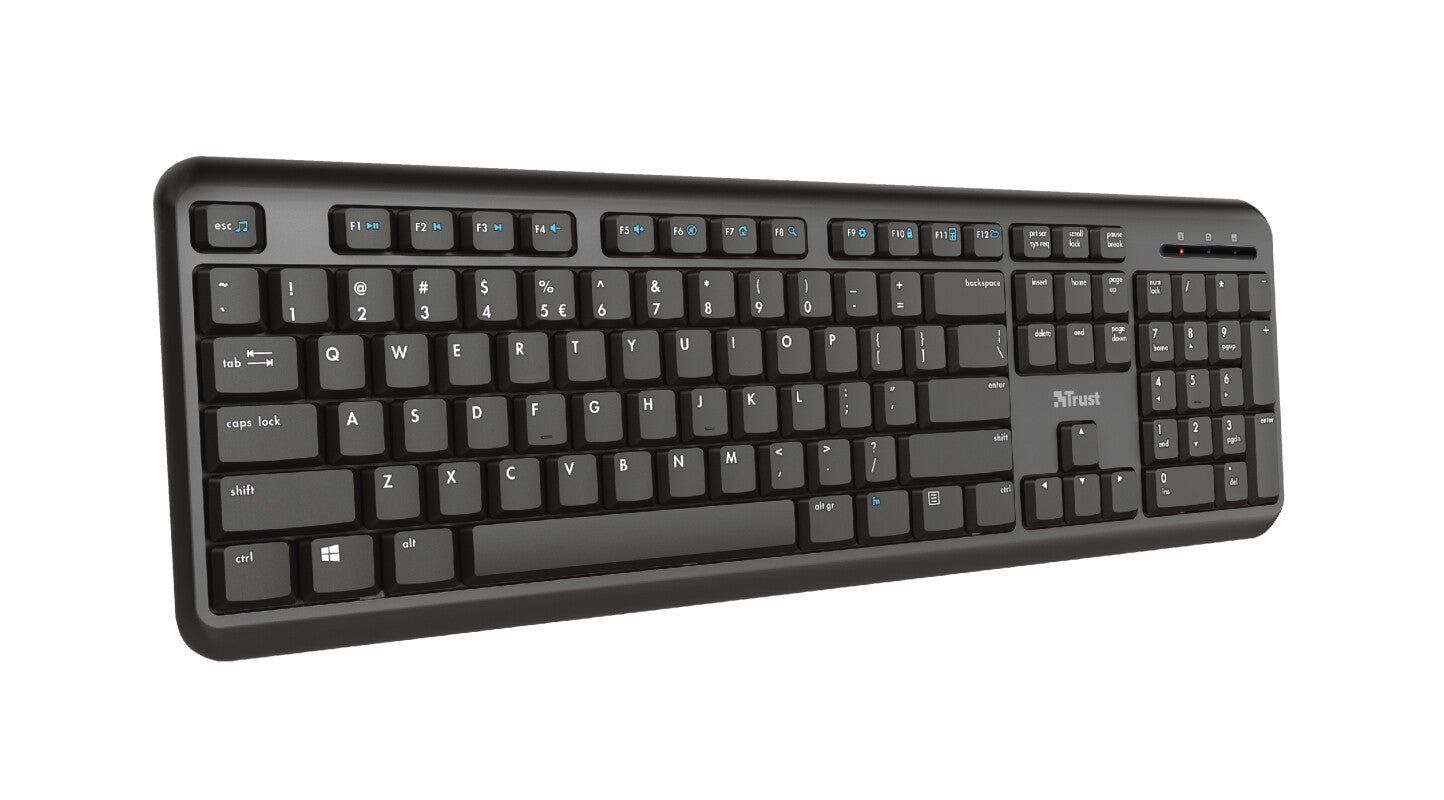 Trust TK-350 keyboard Universal RF Wireless QWERTY UK English Black - Image 1