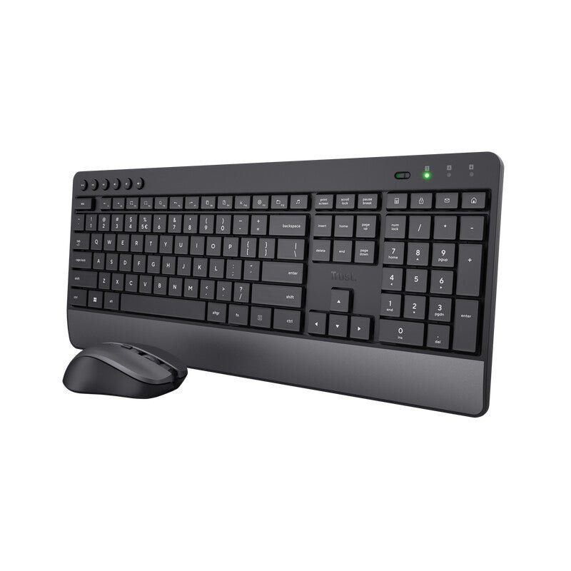 Trust Trezo keyboard Mouse included Universal RF Wireless QWERTY UK English Black - Image 1