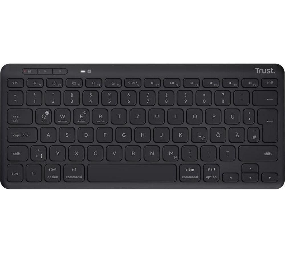 Trust Lyra keyboard USB + RF Wireless + Bluetooth QWERTY UK English Bl - Image 1