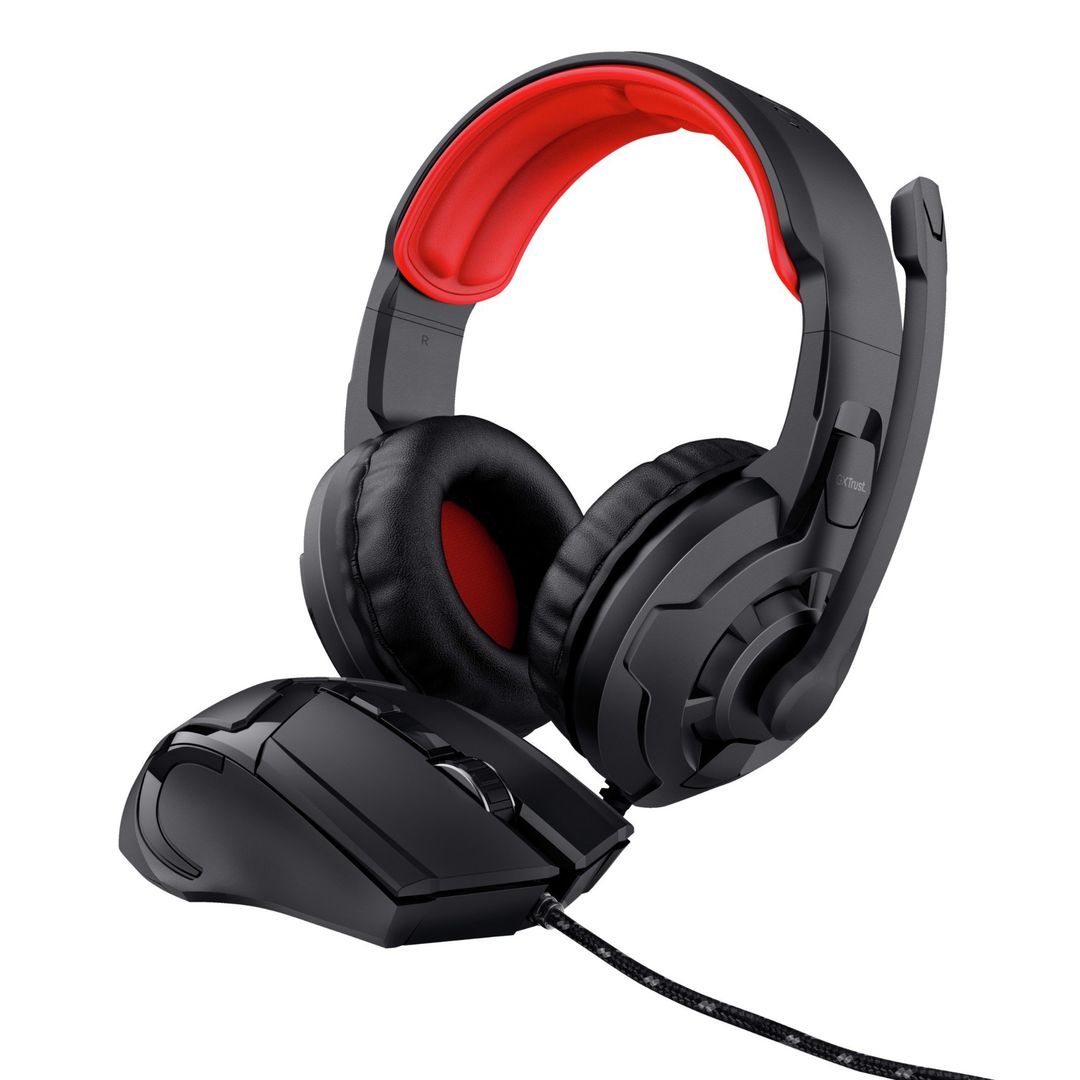 Trust 24761 headphones/headset Wired Head-band Gaming Black Red - Image 1
