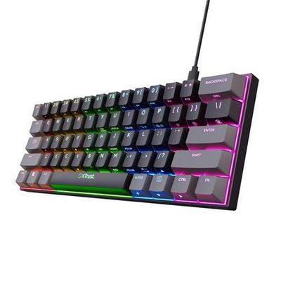 Trust GXT 867 Acira keyboard USB QWERTY UK English Black. Grey